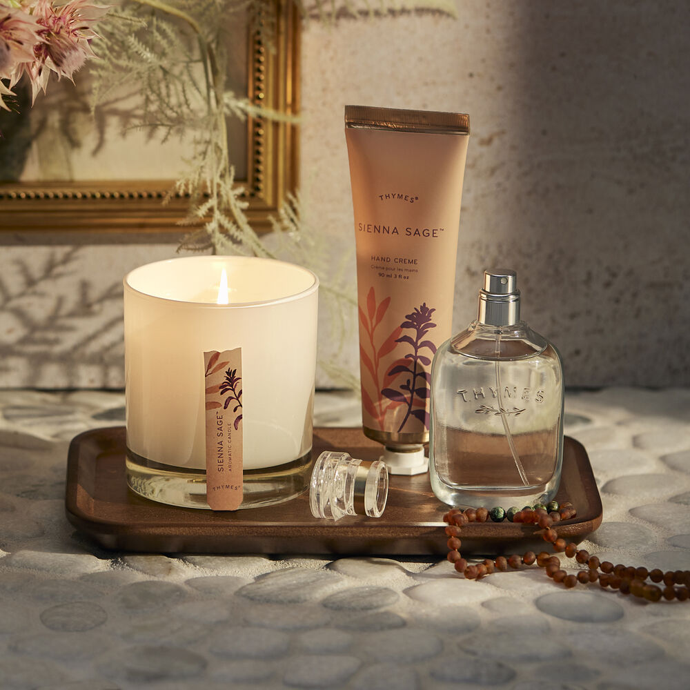 Thymes Sienna Sage Hand Cream, Candle, and Eau de Parfum image number 3